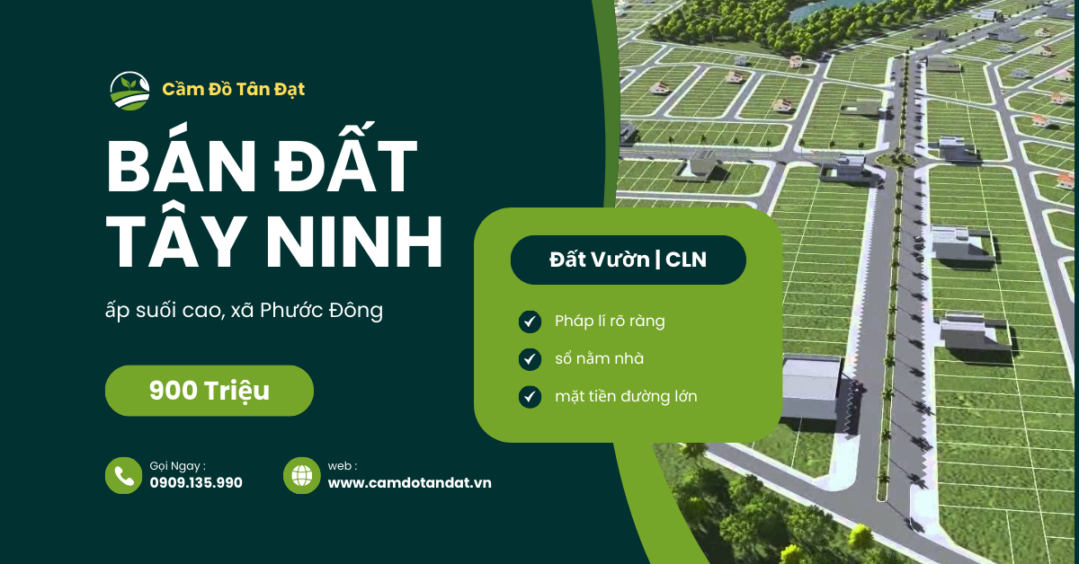 bán đất tây ninh 900 triệu